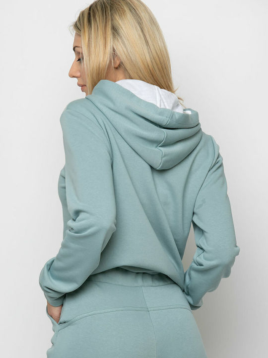 Women's Sweatshirt Hooded Mint