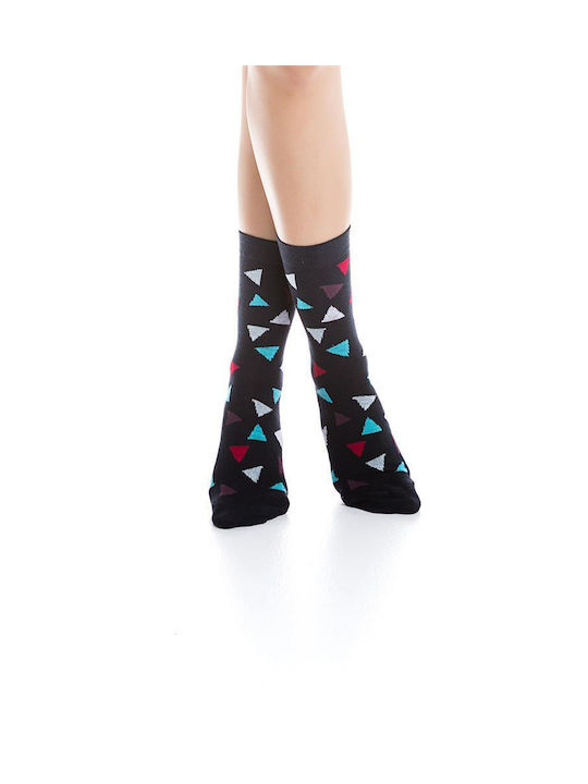 Inizio Women's Patterned Socks BLUE