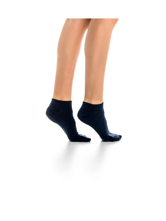 Inizio Women's Solid Color Socks BLUE