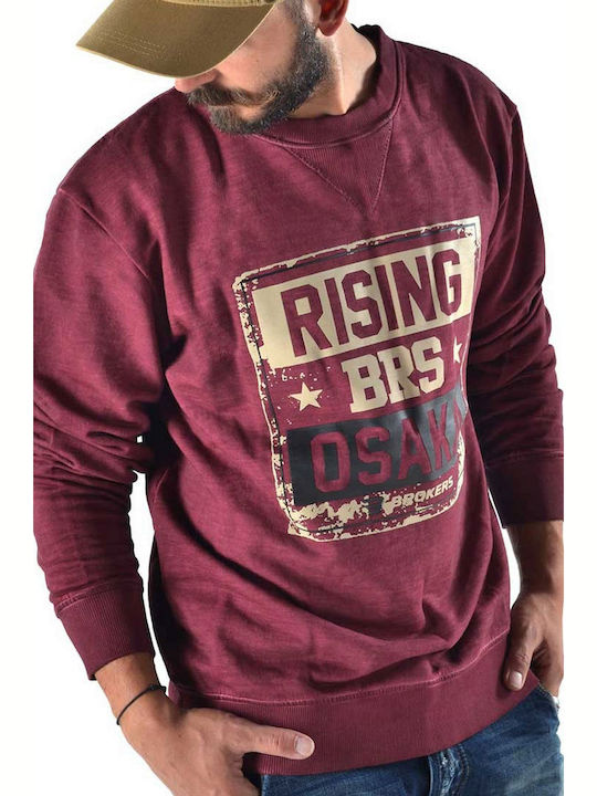 Brokers Jeans Men's Sweatshirt Burgundy