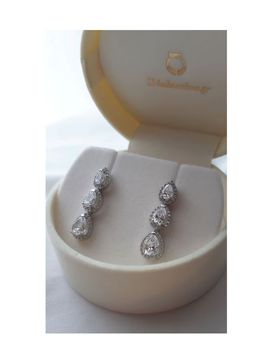 Earrings made of Platinum with Stones