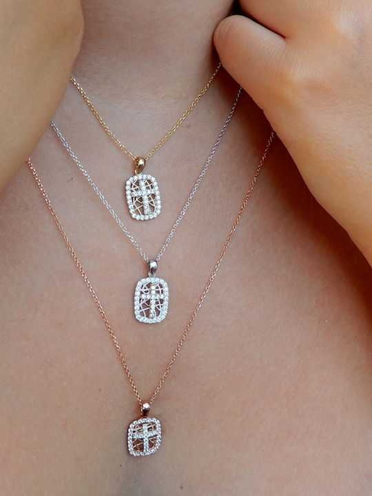 Polytimo Anhänger Kinder Amulett mit Kette aus Gold 9K XPK-103