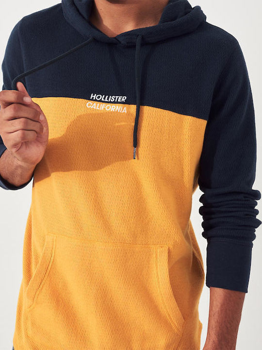 Hollister Men's Sweatshirt with Hood Yellow