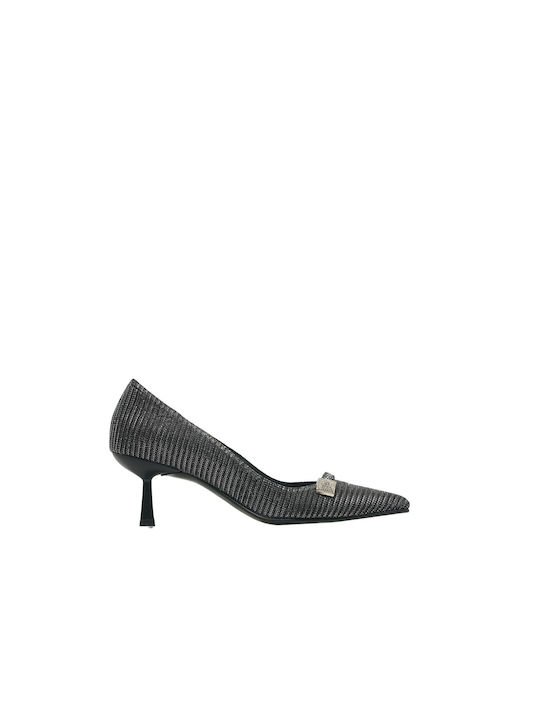 Ellen Leder Pumps mit flachem Absatz Gray