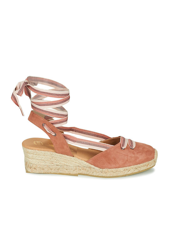 Ojord Women's Platforms In Espadrille Style Pink