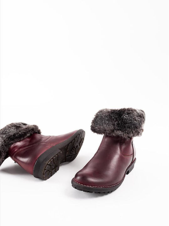 Leder Stiefeletten Damen Schwarz