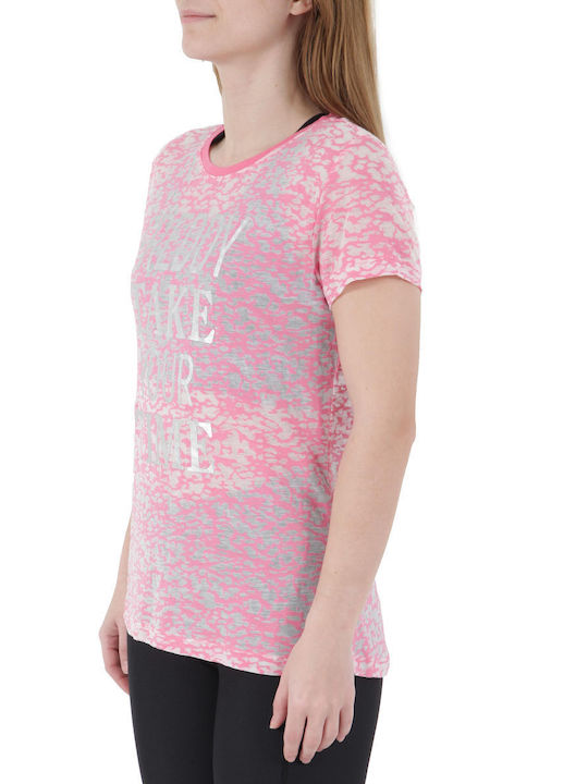 Freddy Γυναικεία Μπλούζα Βαμβακερή Κοντομάνικη Πουά Ροζ