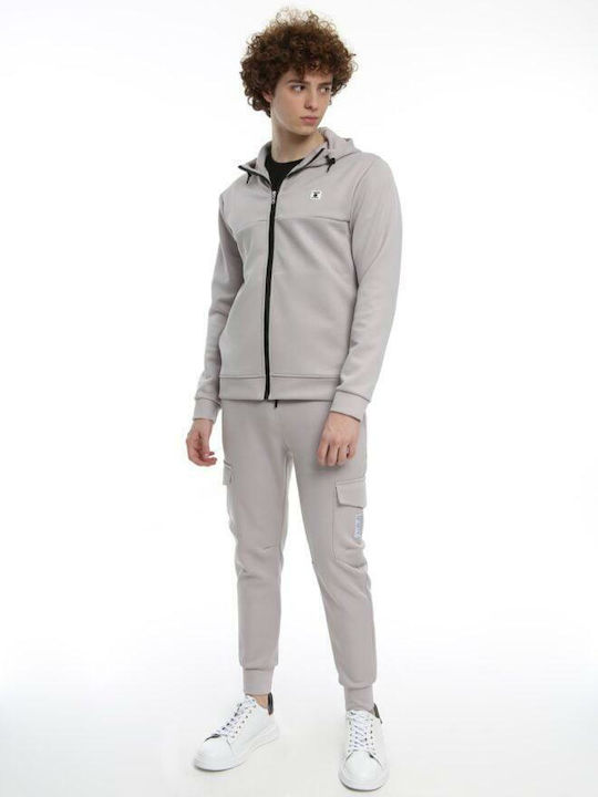 Tresor Men's Sweatshirt Jacket with Hood GRI