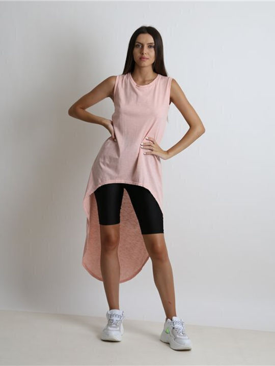 Chica Bluza Sport de Damă Fără mâneci Pink