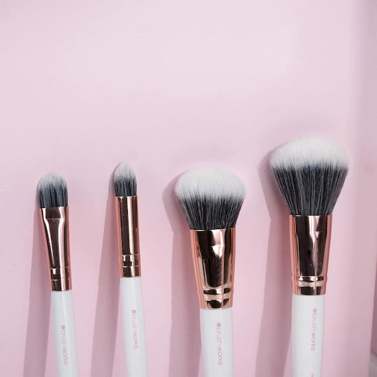 Brushworks Επαγγελματικό Πινέλο Μακιγιάζ για Πούδρα από Συνθετική Τρίχα