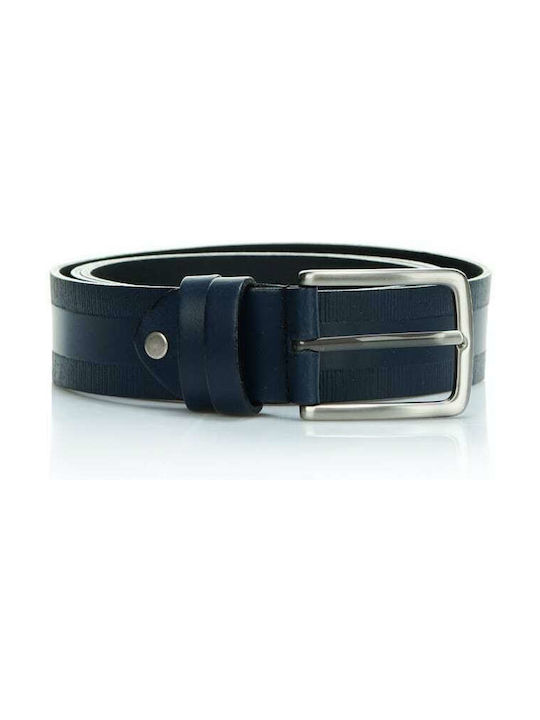 Venturi Men's Leather Belt Blue