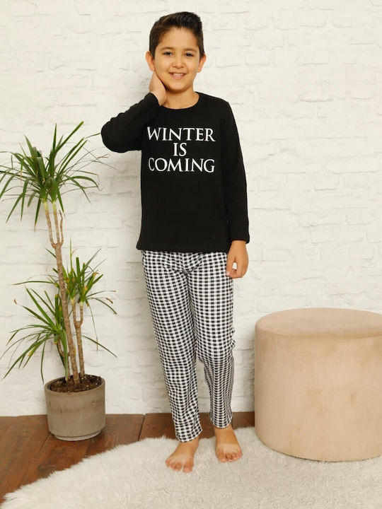 Happy Touch Kinder Schlafanzug Winterlich Black