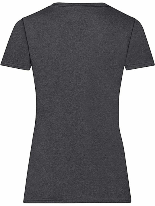 Fruit of the Loom Valueweight T Ανδρικό Διαφημιστικό T-shirt Κοντομάνικο Dark Heather Grey