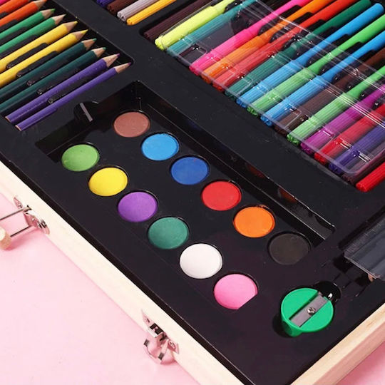 Painting Set in Case Wooden 47.5x29.5cm 180pcs