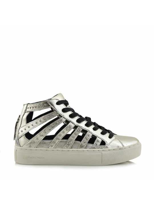 Crime London Femei Sneakers Arginte