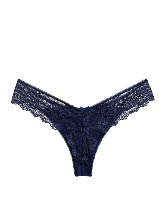 Dreams by Joyce Women's Brazil with Lace BLUE DUST