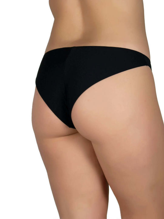 A.A UNDERWEAR Baumwolle Damen Slip MultiPack Nahtlos Black