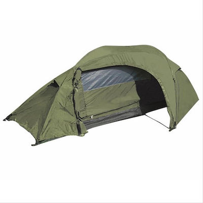 Mil-Tec Cort Camping Tunel Kaki pentru 1 Persoană 15cm