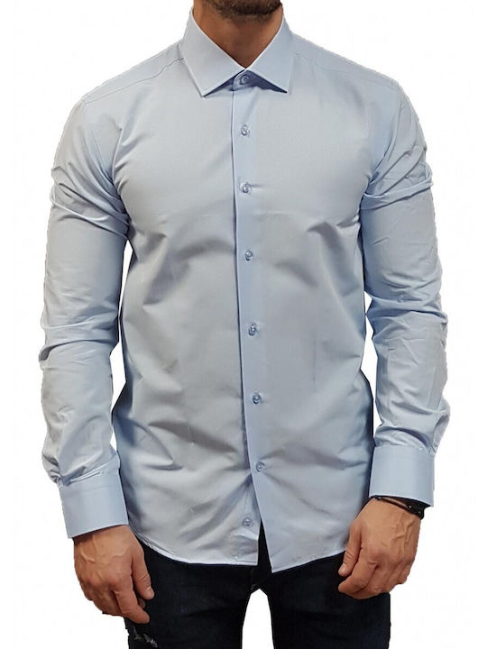 Dash&Dot Men's Shirt Long Sleeve Light Blue