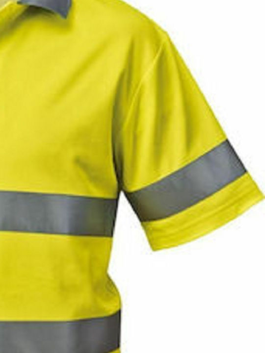 Siggi Work Polo Shirt Yellow with Reflective Tapes