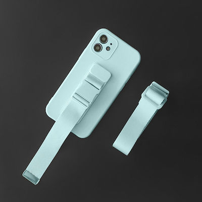 Hurtel Rope Back Cover Silicone 1mm Light Blue (iPhone 12 / 12 Pro)