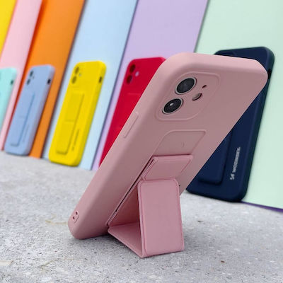 Wozinsky Kickstand Flexible Back Cover Σιλικόνης Ροζ (iPhone 12 mini)