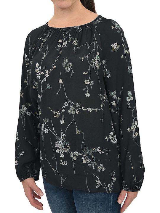 Caractere Women's Floral Long Sleeve Shirt Blue