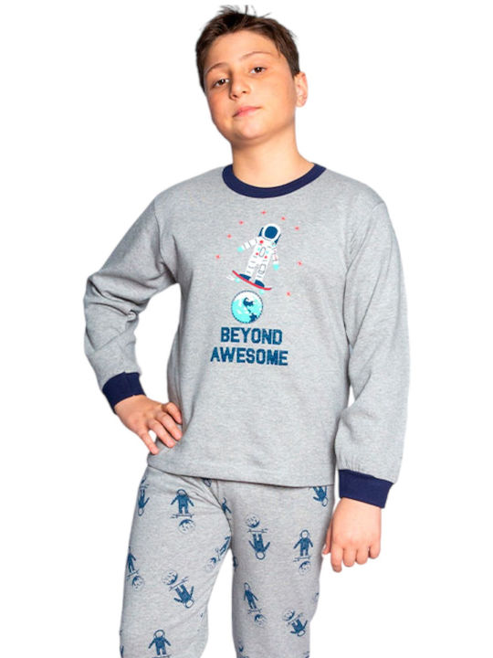 Nina Club Kids Pyjamas Winter Cotton Gray