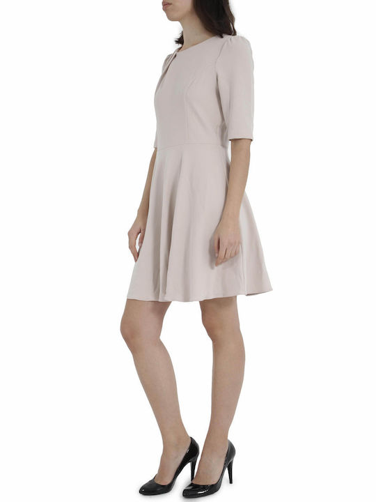 Traffic People Mini Dress Beige