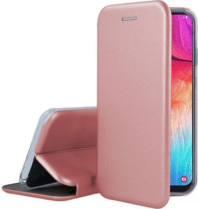 Book Δερματίνης Ροζ Χρυσό (Pocophone F1)