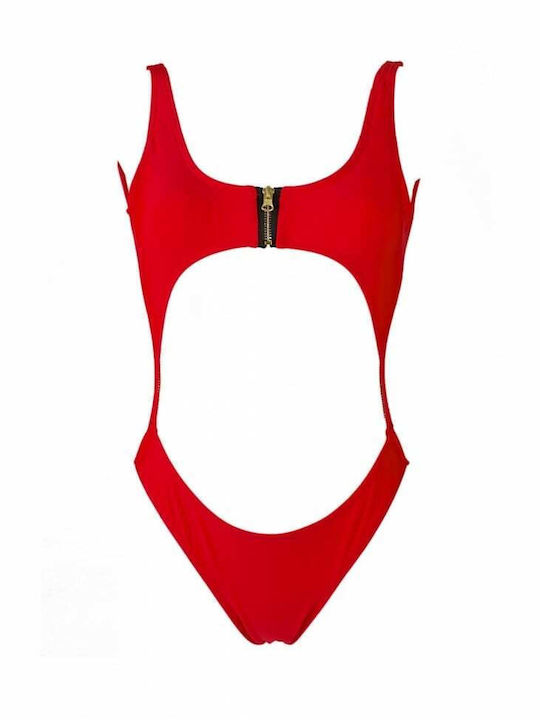 Swimsuit with Openings Red