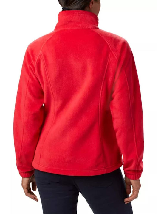 Columbia Women's Cardigan with Zipper Red Lily