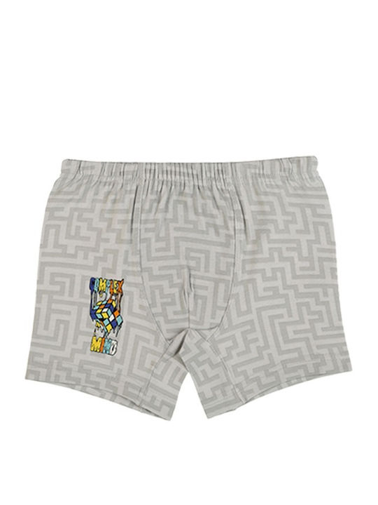 Donella Kids' Set Boxer with Undershirt Sleeveless Grey. 2pcs