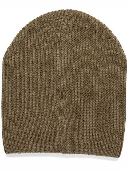 Ribbed Beanie Cap Khaki