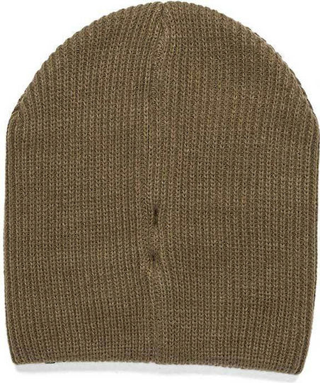 Ribbed Beanie Cap Khaki