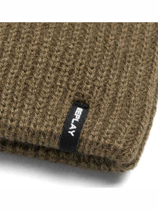 Ribbed Beanie Cap Khaki