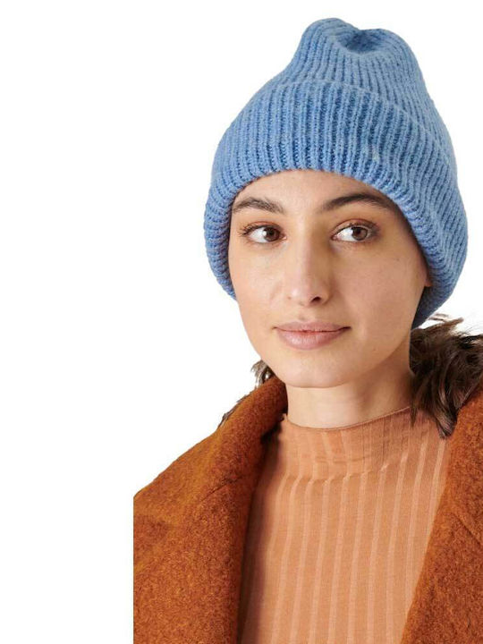 Beanie Γυναικείος Σκούφος Πλεκτός σε Μπλε χρώμα