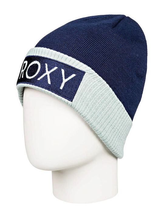 Valley Beanie Unisex Σκούφος Πλεκτός σε Μπλε χρώμα