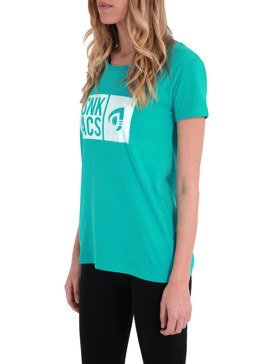 Γυναικείο T-shirt Πουά ΤURQOISE