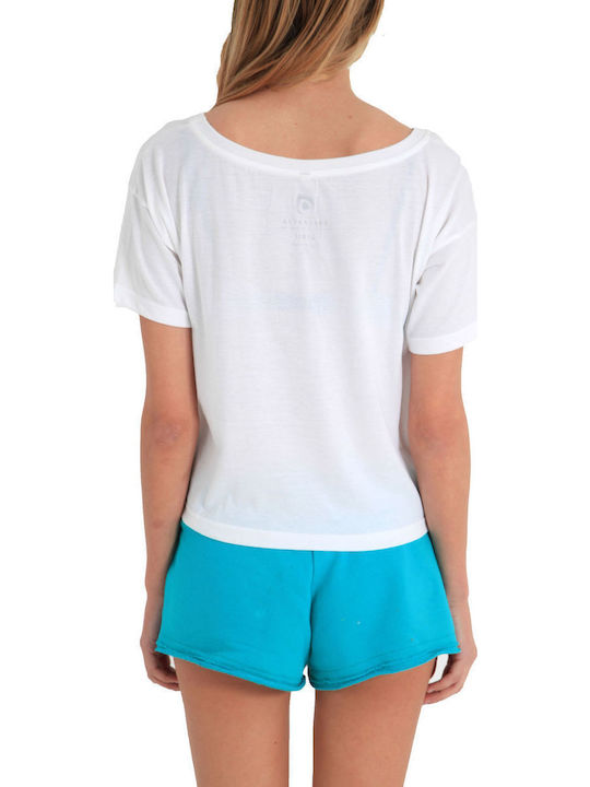 Damen T-Shirt Polka Dot White.