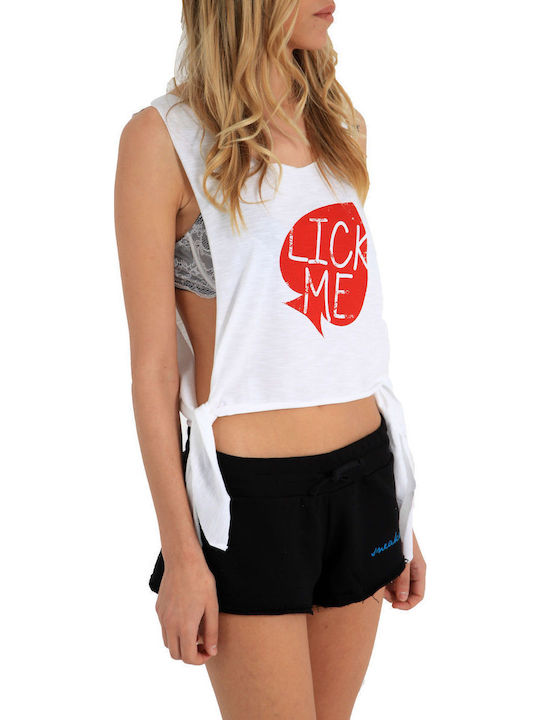 Women's Blouse Cotton Sleeveless Polka Dot White.
