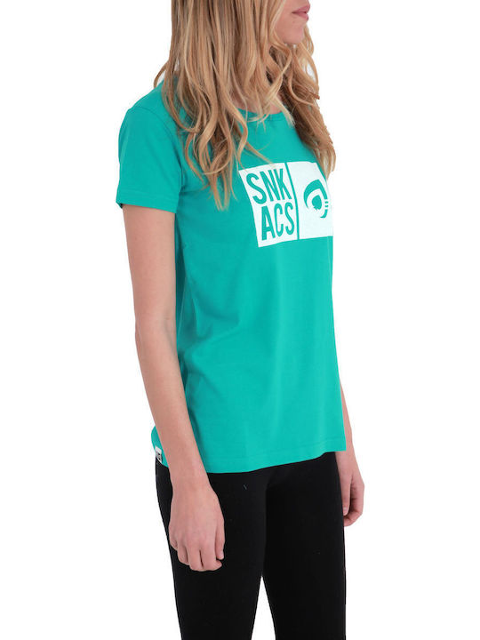 Γυναικείο T-shirt Πουά ΤURQOISE