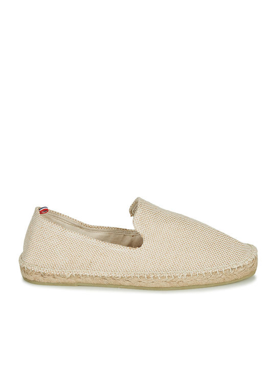 Fabric Men's Espadrilles in Beige Color