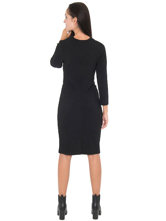 Byoung Mini Dress Long Sleeve Black