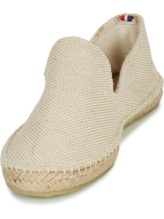 Fabric Men's Espadrilles in Beige Color
