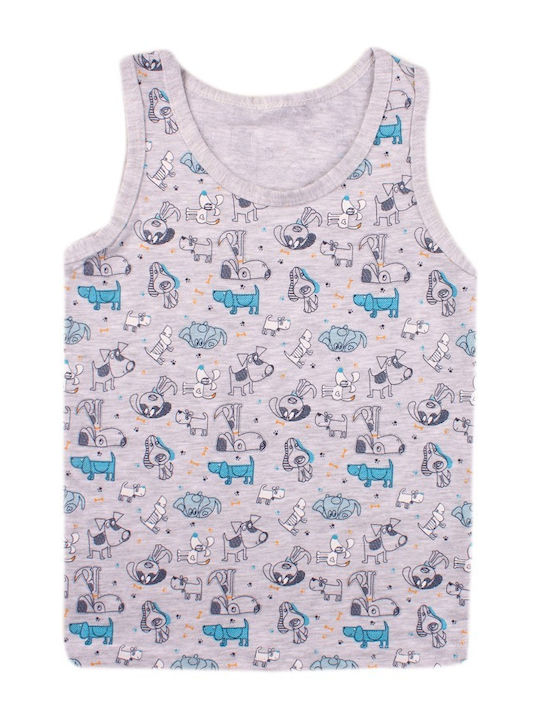 Donella Kids' Set Brief with Undershirt Gray 2pcs