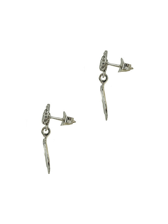 Kiriakos Gofas Set Earrings made of Platinum with Stones