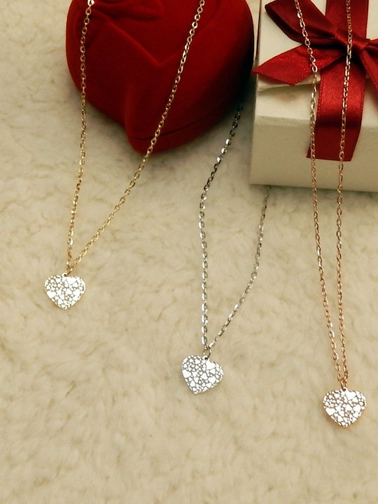 Personal Jewel Κολιέ με σχέδιο Καρδιά από Επιχρυσωμένο Ασήμι