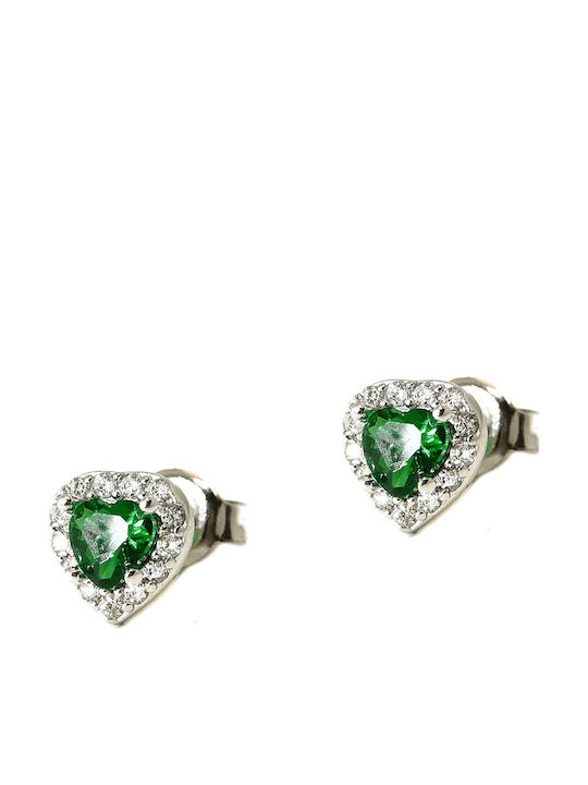 Art d or Earrings made of White Gold with Stones