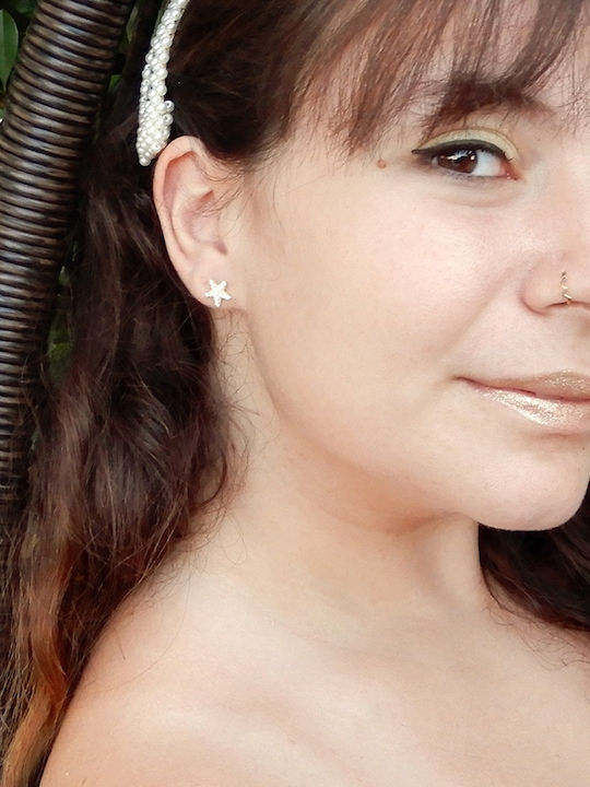 Art d or Earrings made of White Gold with Stones